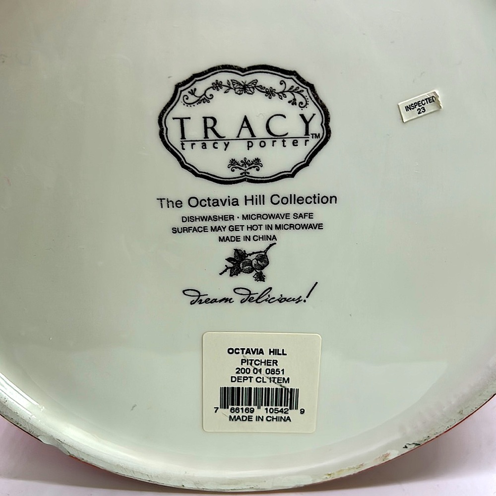 Tracy Porter Beautiful The Octavia Hill Collection Large Pitcher - Picture 6 of 8